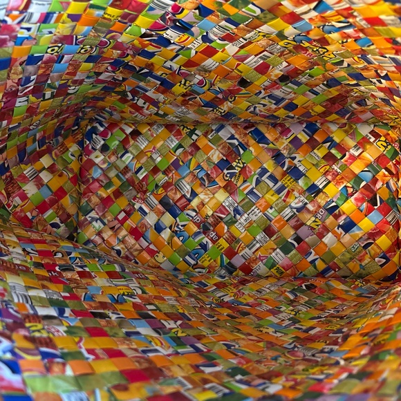 Vintage Style Recycled Wrappers Tote Handbag - Picture 6 of 6